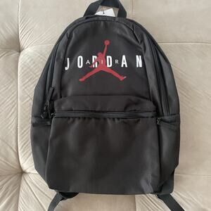 Nike Air Jordan HBR Backpack Jumpman Laptop School Bag Black White